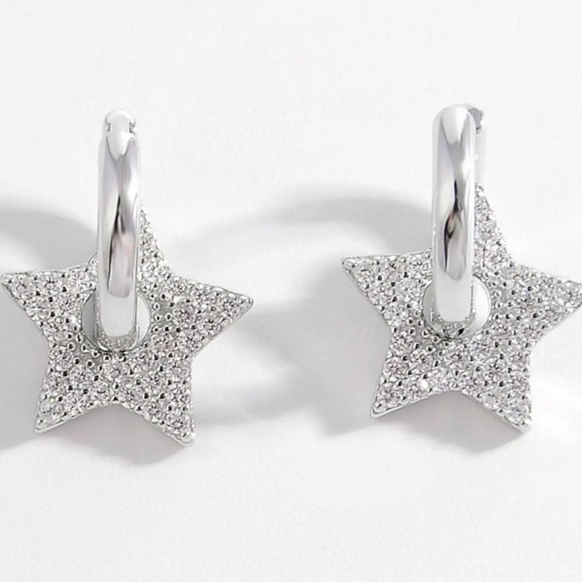 Sterling silver star zircon studs - Love Salve